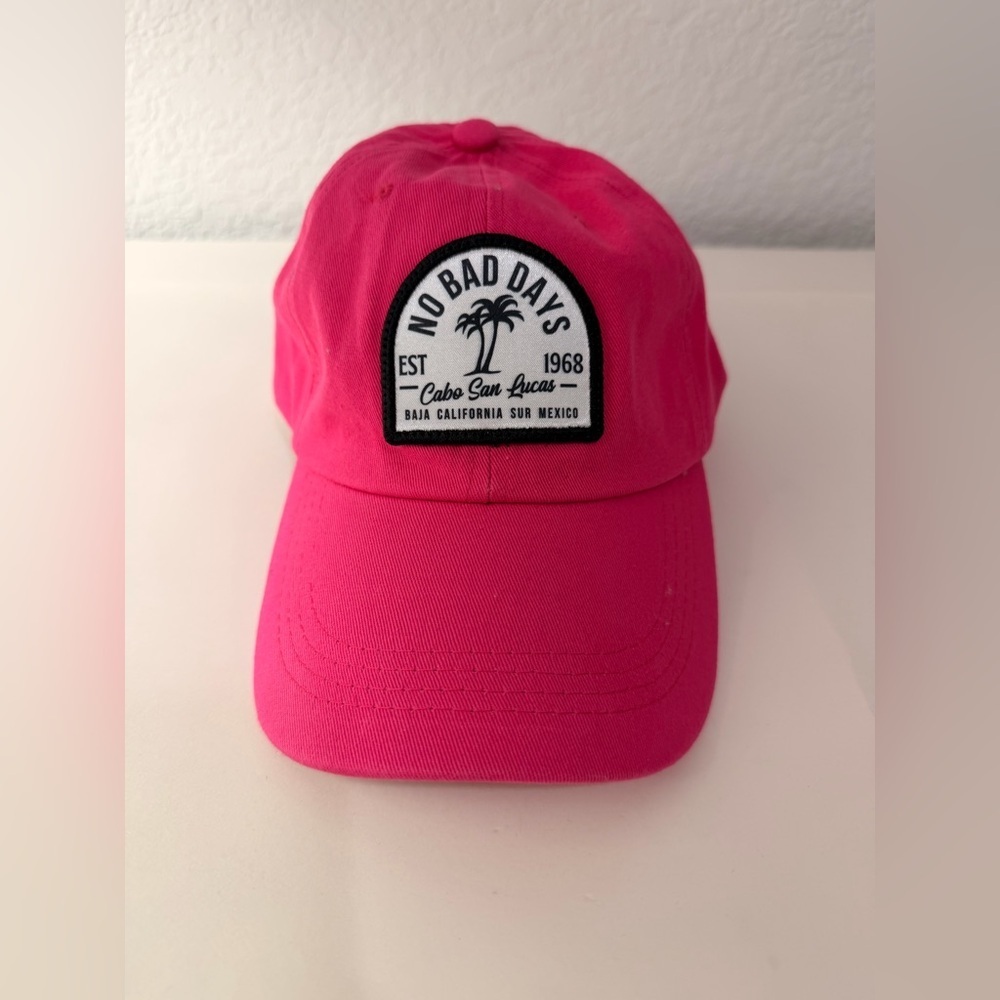 Bright Pink Cabo San Lucas Patch Cap Women’s Y2K Coastal